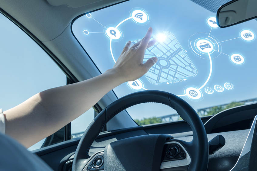Heads,Up,Display,Of,Vehicle.,Touch,Screen,Of,Car,Front heads up display of vehicle. touch screen of car front glass. automotive technology.