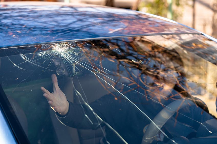 cracked windshield