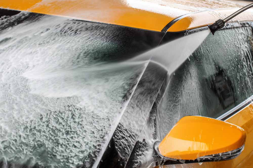 car being washed