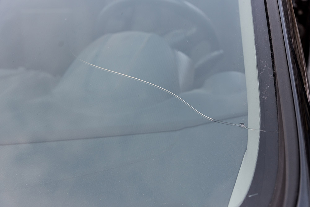 Scratched windshield