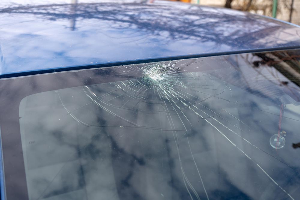 cracked windshield